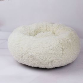 Plush pet nest (Option: White-60cm)