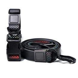 Trendy Gradient Printed PVC Dog Leash & Collar Set, Waterproof Durable Pet Lead with Unique Pattern, Adjustable for Small Medium Large Dogs (Pattern: Black Polka Dot, size: S)
