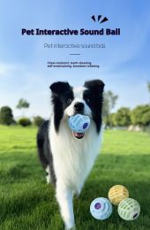 Pet Interactive Sound Ball,The Mellow Dog Cat Pet Voice Ball,Interactive Pet Squeaky Toys (Color: Yellow)